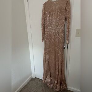 Elegant Sequin Long Sleeve Dress